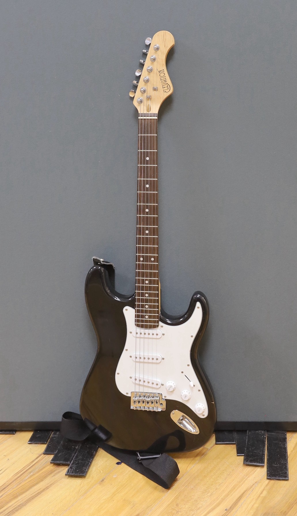 An Elevation electric guitar and soft case